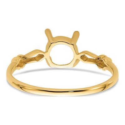 14K Yellow Gold Oval Ring Mounting – view 4