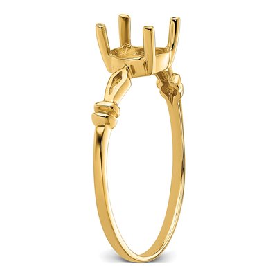 14K Yellow Gold Oval Ring Mounting – view 5