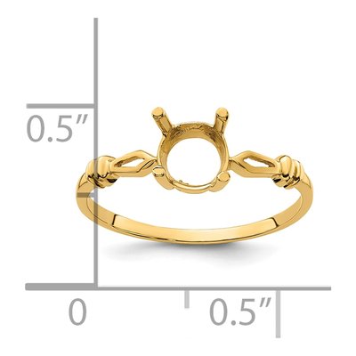14K Yellow Gold Oval Ring Mounting – view 6