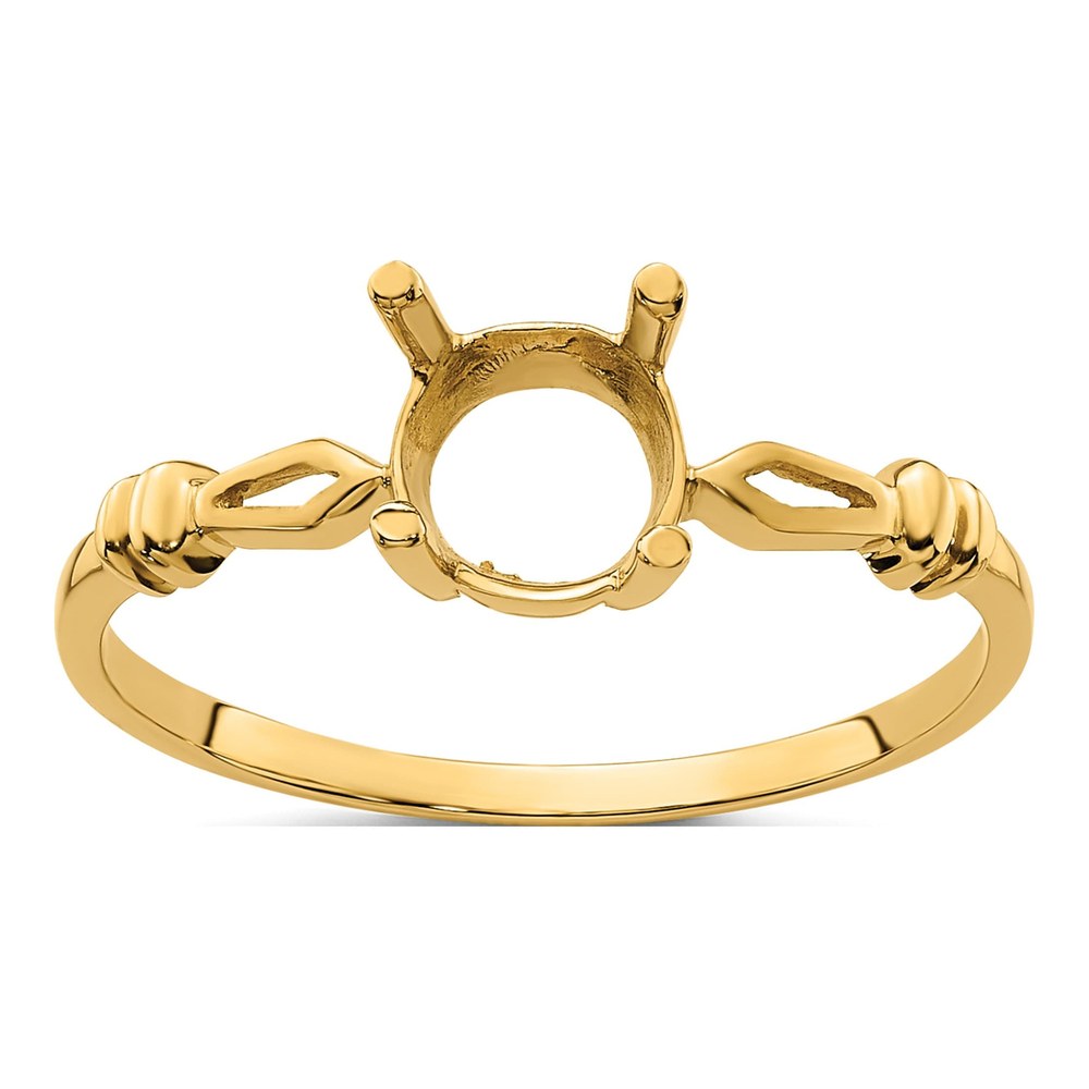 14K Yellow Gold Oval Gemstone Ring Mounting