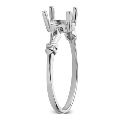 14K White Gold Oval Ring Mounting – view 5