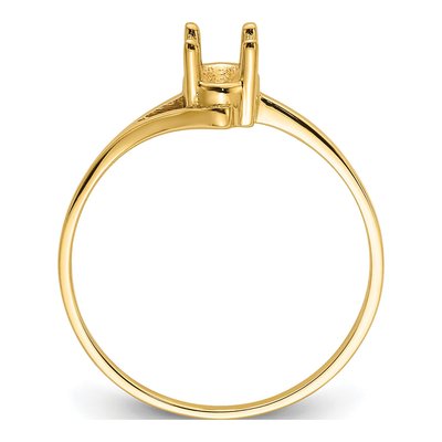 14K Yellow Gold Bypass for Oval Gem Ring Mounting – view 3