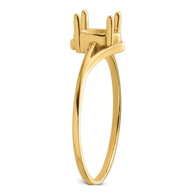 14K Yellow Gold Bypass for Oval Gem Ring Mounting – view 5