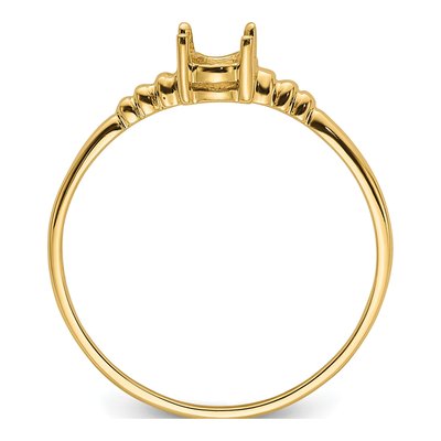 14K Yellow Gold Oval Gem Ring Mounting – view 3
