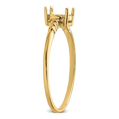 14K Yellow Gold Oval Gem Ring Mounting – view 5