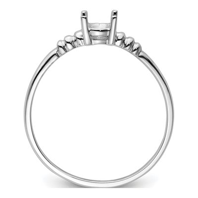 14K White Gold Oval Ring Mounting – view 3