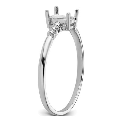 14K White Gold Oval Ring Mounting – view 6