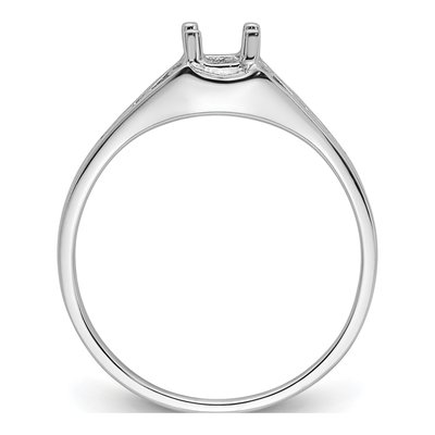 14K White Gold Filigree for Oval Ring Mounting – view 3