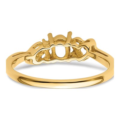 14K Yellow Gold Ring Mounting – view 4