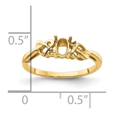 14K Yellow Gold Ring Mounting – view 6