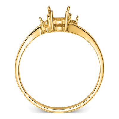 14K Yellow Gold Diamond Ring Mounting – view 3