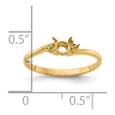 14K Yellow Gold Diamond Ring Mounting – view 6