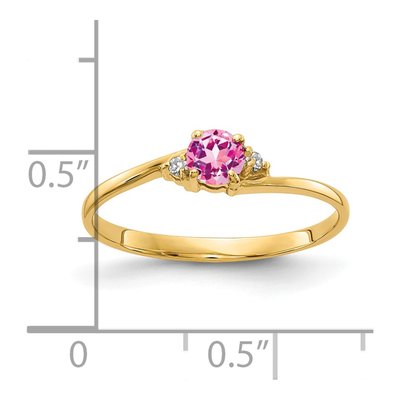 14K Yellow Gold Sapphire & Diamond Ring – view 2