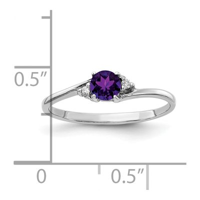 14K White Gold Amethyst Diamond Ring Mounting – view 2