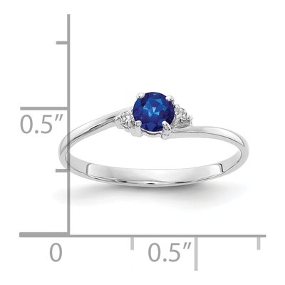 14K White Gold Sapphire & Diamond Ring – view 2