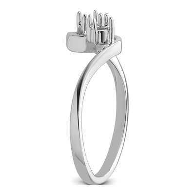 14K White Gold Ring Mounting – view 5