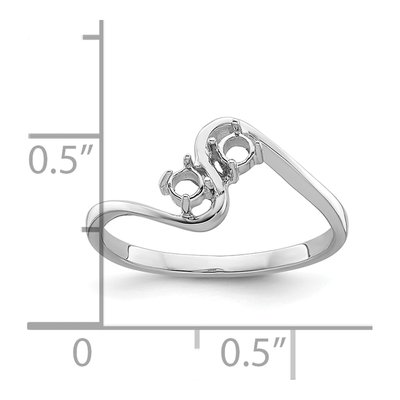14K White Gold Ring Mounting – view 6
