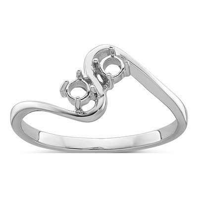14K White Gold Ring Mounting