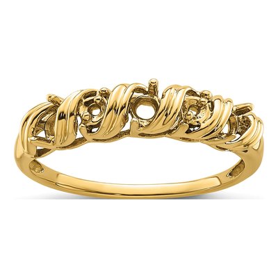 14K Yellow Gold Twist for Ring Mounting