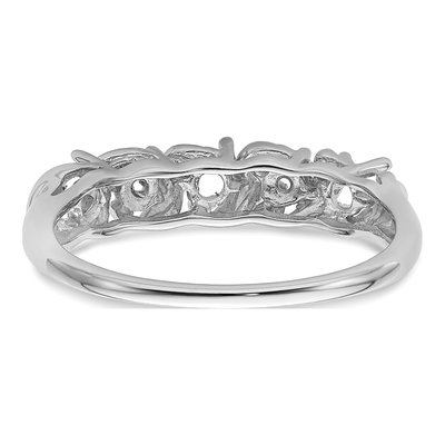 14K White Gold Twist Ring Mounting – view 4