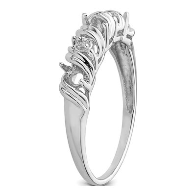 14K White Gold Twist Ring Mounting – view 5