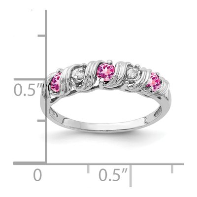 14K White Gold Diamond Twist Ring – view 2