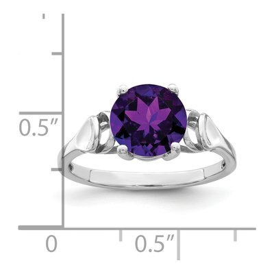 14K White Gold Amethyst Ring Mounting – view 2