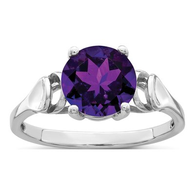 14K White Gold Amethyst Ring Mounting