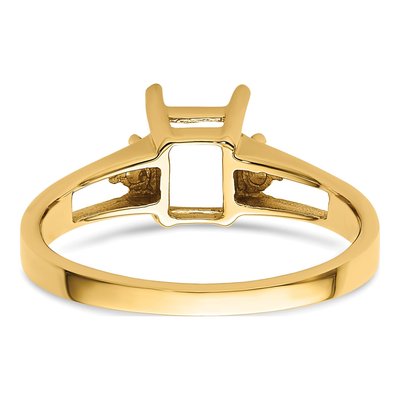 14K Yellow Gold Emerald-Cut Ring Mounting – view 4