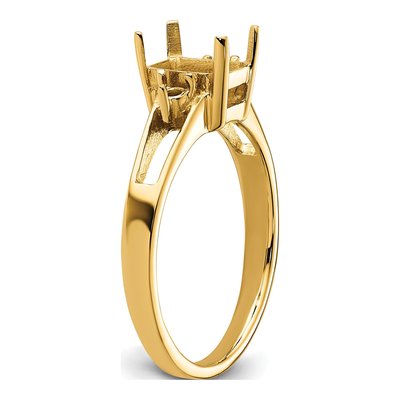 14K Yellow Gold Emerald-Cut Ring Mounting – view 5