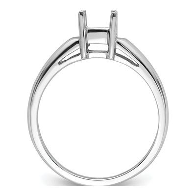 14K White Gold Princess Ring Mounting – view 3