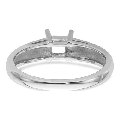 14K White Gold Princess Ring Mounting – view 4