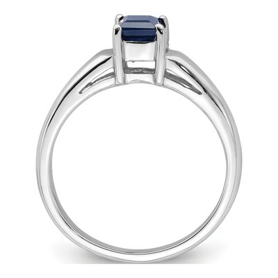 14K White Gold Sapphire Princess-Cut Ring – view 2