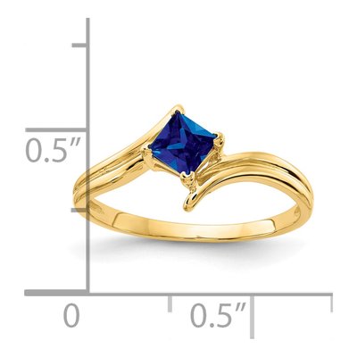 14K Yellow Gold Sapphire Ring – view 2