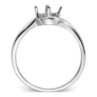 14K White Gold Princess Gem Ring Mounting – view 3