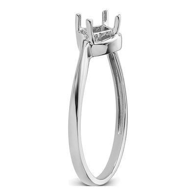 14K White Gold Princess Gem Ring Mounting – view 5
