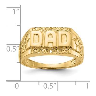 Men's 14K Yellow Gold DAD Ring Mounting – view 4