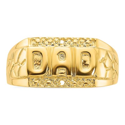 Men's 14K Yellow Gold DAD Ring Mounting – view 6
