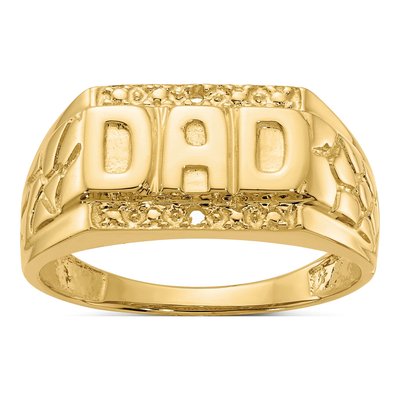 Men's 14K Yellow Gold DAD Ring Mounting