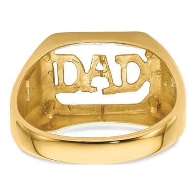 Men's 14K Yellow Gold DAD Ring Mounting – view 5