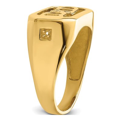Men's 14K Yellow Gold DAD Ring Mounting – view 6