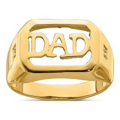 Men's 14K Yellow Gold DAD Ring Mounting