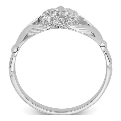 14K White Gold Claddagh Ring Mounting – view 3
