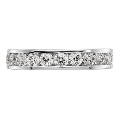 14K White Gold 1 ct tw Diamond Channel Wedding Band – view 4