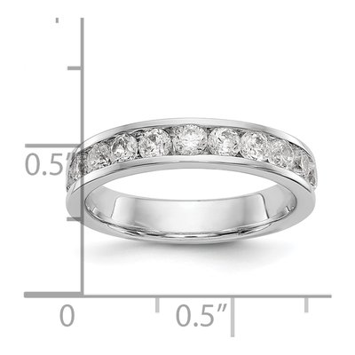 14K White Gold 1 ct tw Diamond Channel Wedding Band – view 7