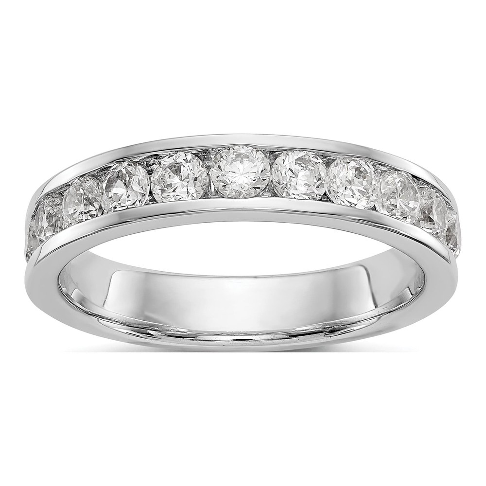 14K White Gold 1 ct tw Diamond Channel Wedding Band