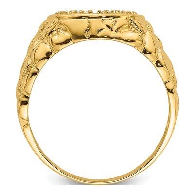 Men's 14K Yellow Gold Horseshoe Ring Mounting – view 3