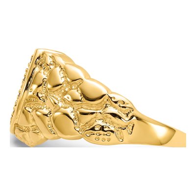 Men's 14K Yellow Gold 1/20 ct tw Diamond Horseshoe Ring – view 3