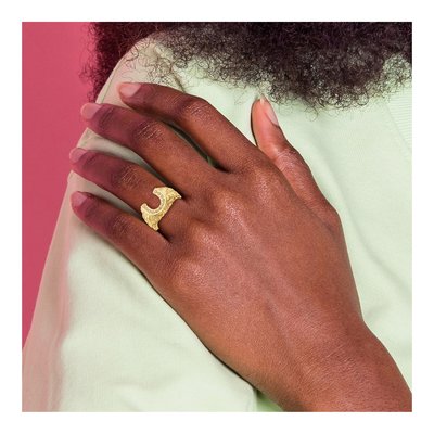 Men's 14K Yellow Gold 1/20 ct tw Diamond Horseshoe Ring – view 5