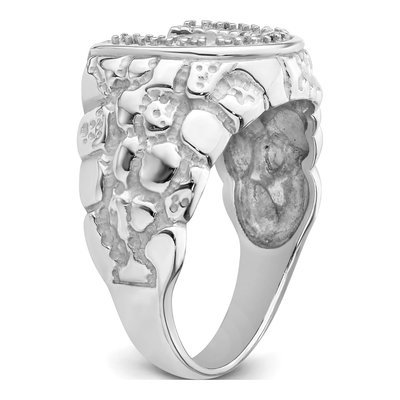 Men's 14K White Gold Horseshoe Ring Mounting – view 7